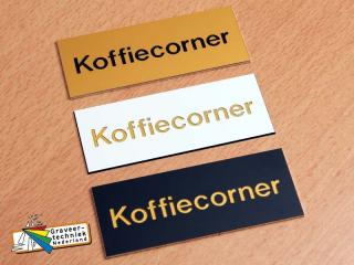 Tekstplaatjes in diverse materialen, met uw eigen tekst, alle afmetingen mogelijk